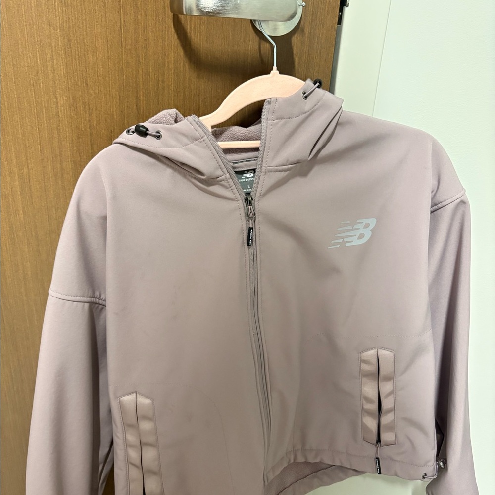 New Balance Dusty Mauve Zip-Up Hooded Jacket